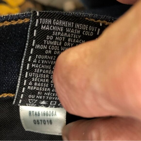 7 For All Mankind Men's Jeans Size 33x33 Slim Straight Classic Casual Blue Denim - Picture 11 of 16